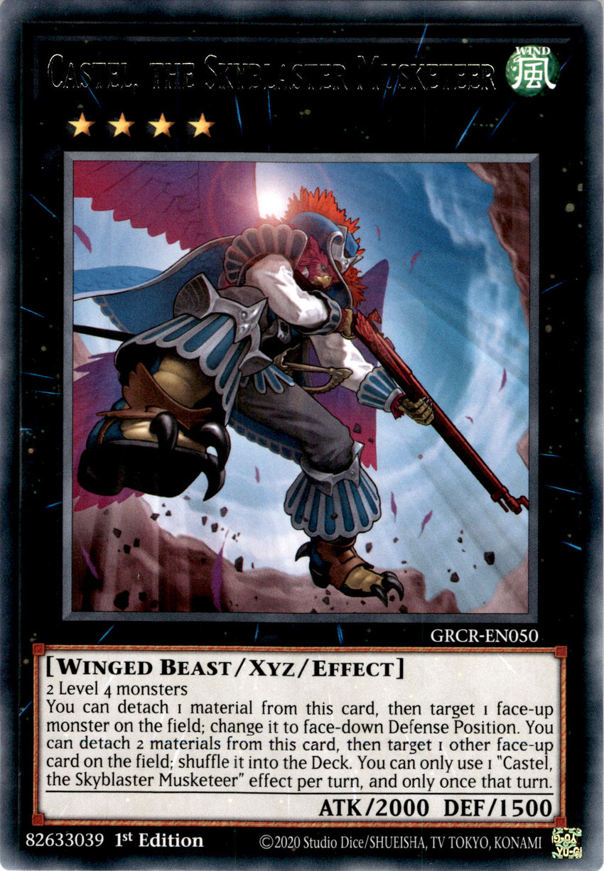 Castel, the Skyblaster Musketeer - GRCR-EN050 - Rare 1st Edition