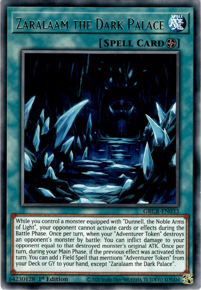 Zaralaam the Dark Palace - GRCR-EN033 - Rare 1st Edition