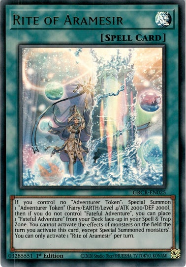 Rite of Aramesir - GRCR-EN025 - Ultra Rare 1st Edition