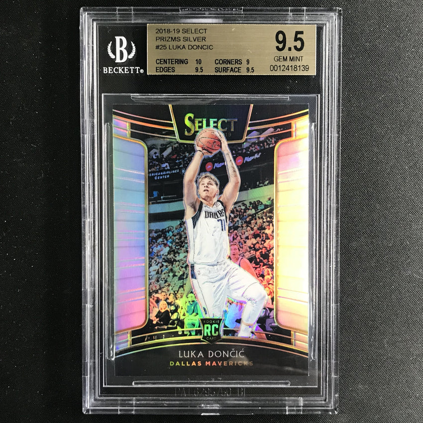 2018-19 Select LUKA DONCIC Concourse Rookie Silver Prizm #25 BGS 9.5 (139)-Cherry Collectables
