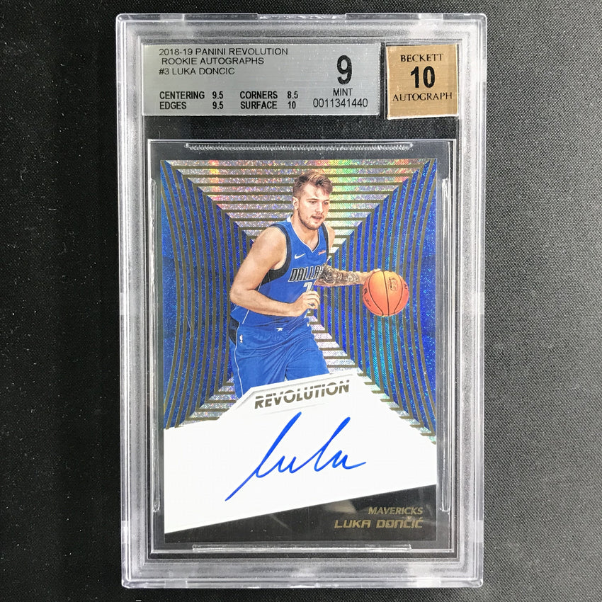 2018-19 Revolution LUKA DONCIC Rookie Auto #3 BGS 9/10 (440)-Cherry Collectables