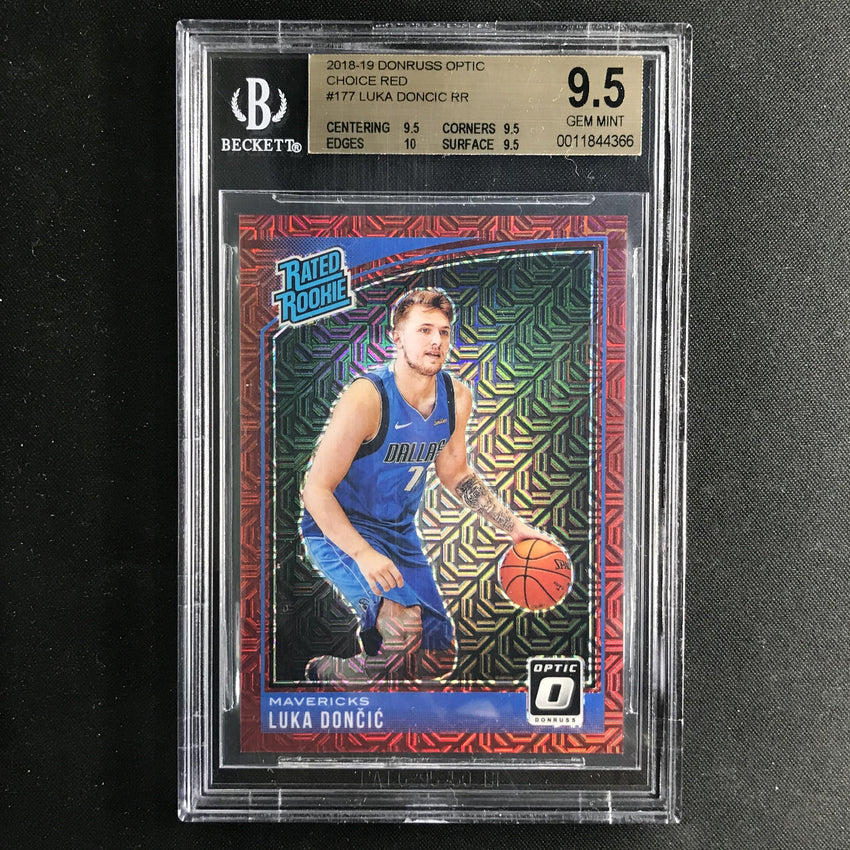 2018-19 Donruss Optic LUKA DONCIC Rated Rookie Choice Red 23/88 BGS 9.5-Cherry Collectables