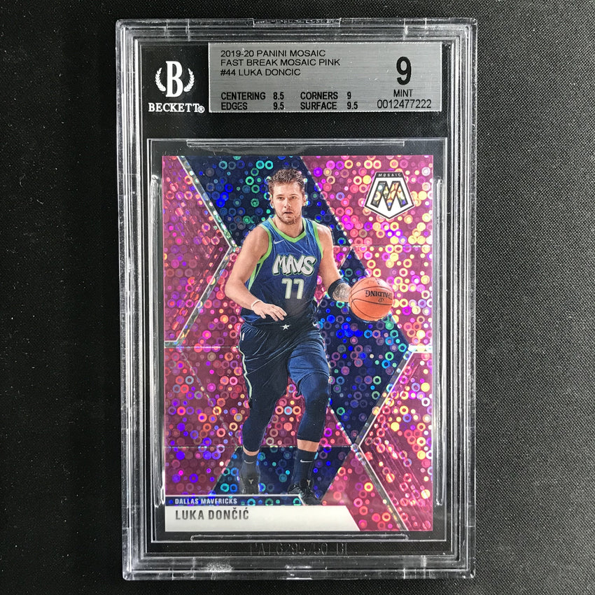 2019-20 Mosaic LUKA DONCIC Fast Break Prizm 16/20 BGS 9-Cherry Collectables