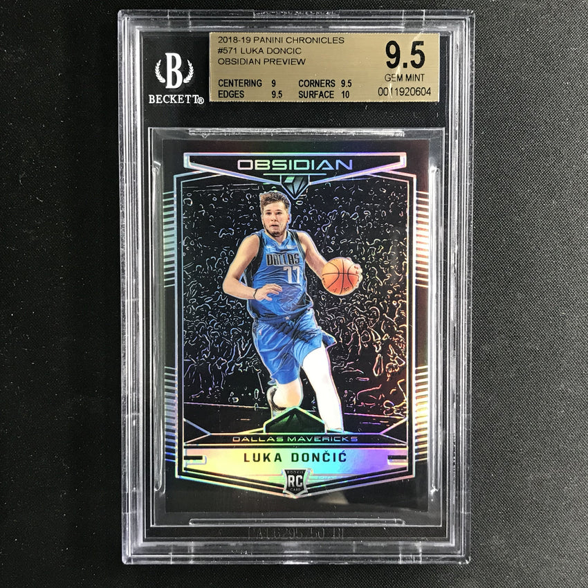 2018-19 Chronicles LUKA DONCIC Obsidian Preview #571 BGS 9.5 (604)-Cherry Collectables