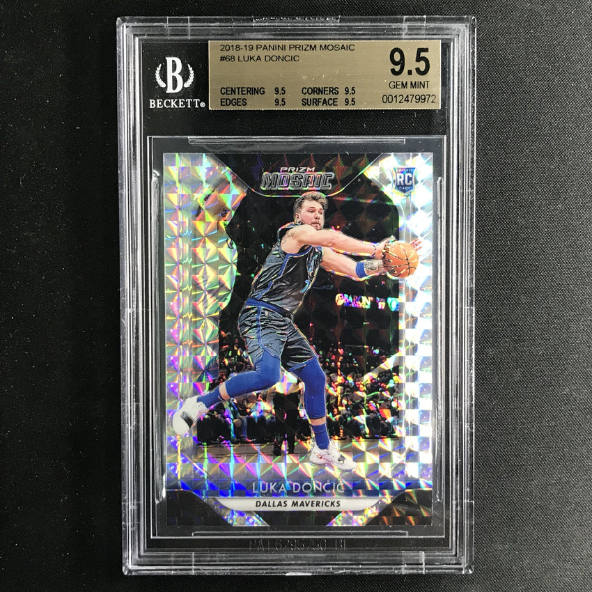 2018-19 Mosaic LUKA DONCIC Prizm Rookie #68 BGS 9.5 (972)-Cherry Collectables