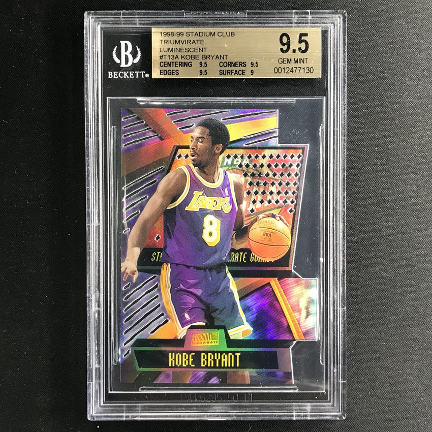 1998-99 Stadium Club KOBE BRYANT Triumvirate Luminescent #T13A BGS 9.5-Cherry Collectables