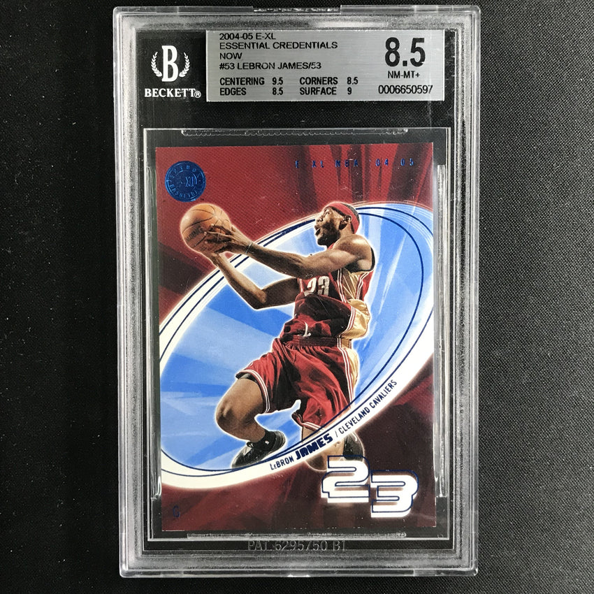 2004-05 E-XL LEBRON JAMES Essential Credentials Now 48/53 BGS 8.5 (597)-Cherry Collectables