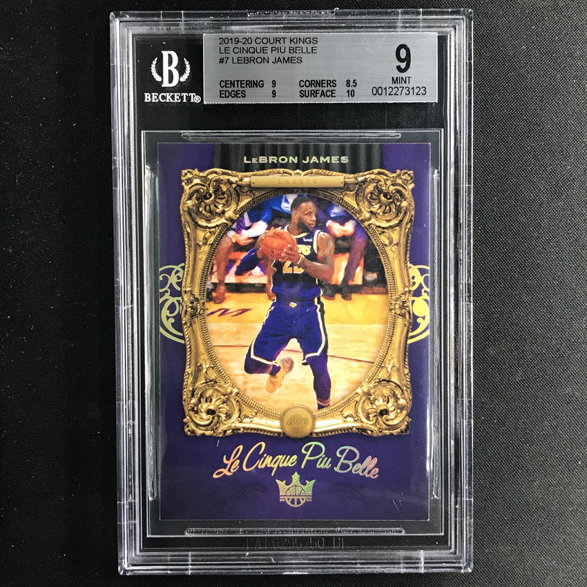 2019-20 Court Kings LEBRON JAMES Le Cinque Piu Belle #7 BGS 9 (123)-Cherry Collectables