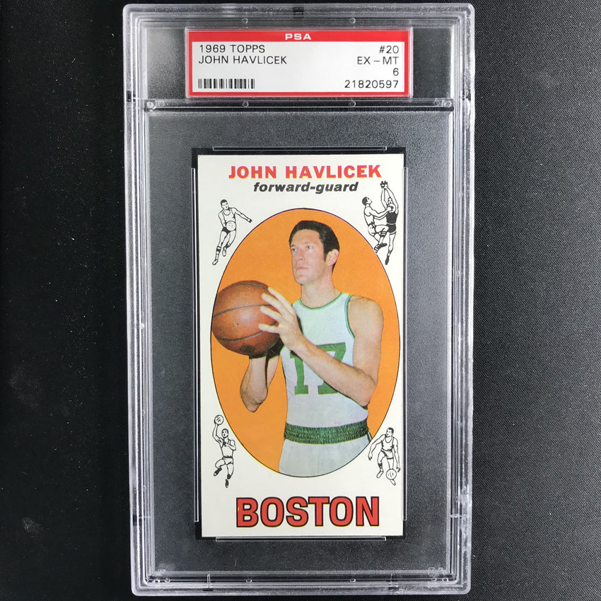 1969 Topps JOHN HAVLICEK Rookie #20 PSA 6 (597)-Cherry Collectables