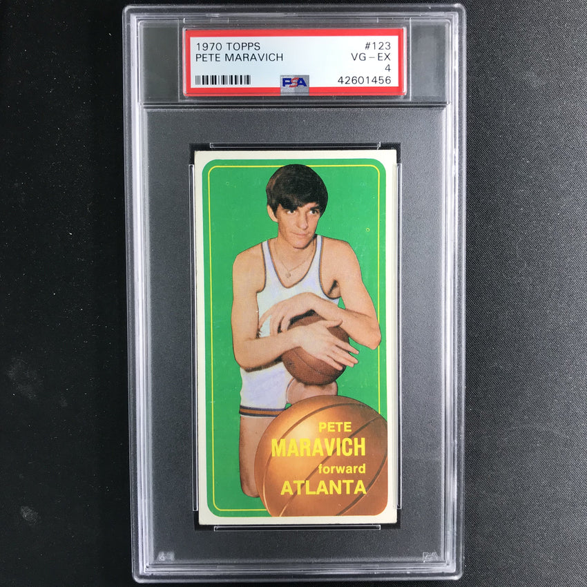 1970-71 Topps PETE MARAVICH Rookie #123 PSA 4 (456)-Cherry Collectables