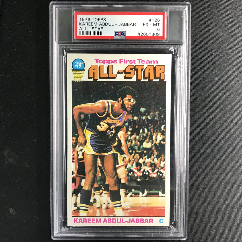 1976-77 Topps KAREEM ABDUL-JABBAR All-Star #126 PSA 6 (309)-Cherry Collectables