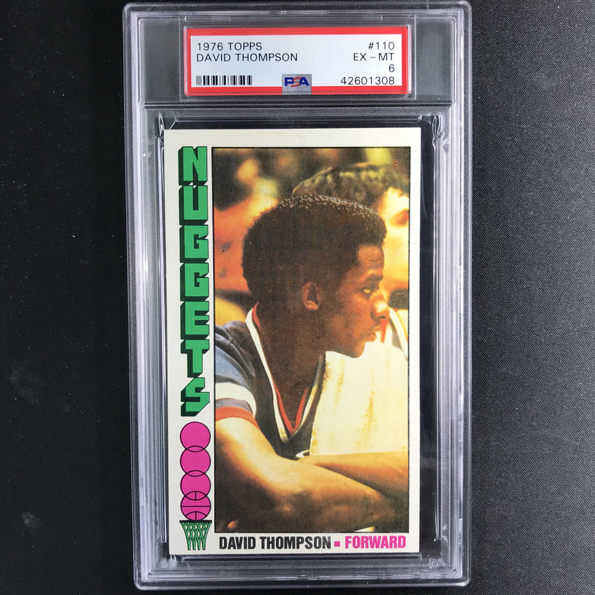 1976-77 Topps DAVID THOMPSON #110 PSA 6 (308)-Cherry Collectables