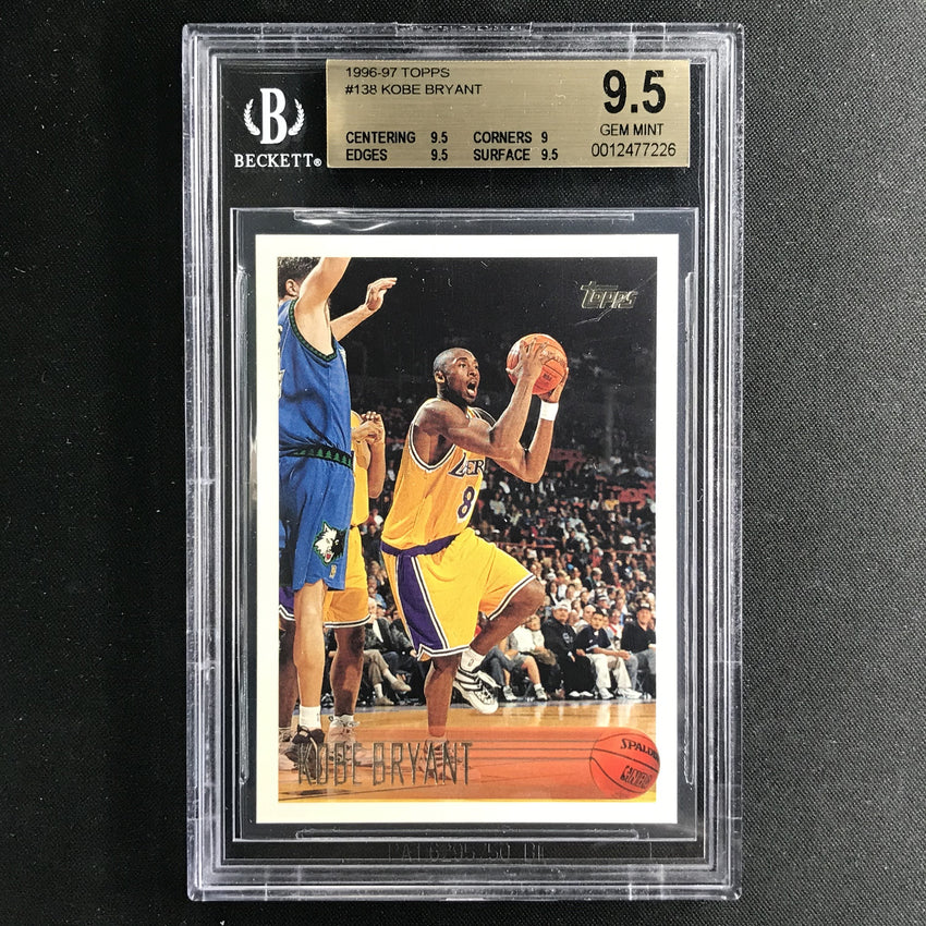 1996-97 Topps KOBE BRYANT Rookie #138 BGS 9.5 (226)-Cherry Collectables