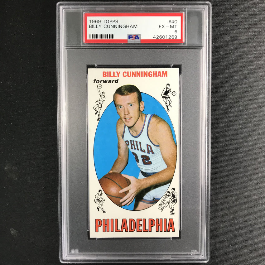 1969-70 Topps BILLY CUNNINGHAM #40 PSA 6 (269)-Cherry Collectables