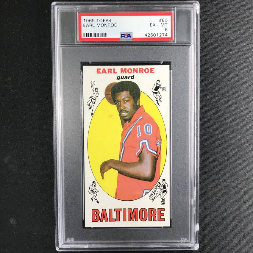 1969-70 Topps EARL MONROE #80 PSA 6 (274)-Cherry Collectables