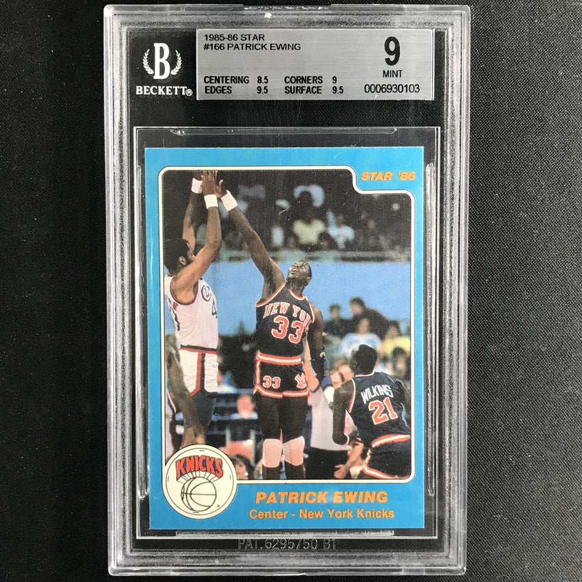1985-86 Star PATRICK EWING Rookie #166 BGS 9 (103)-Cherry Collectables