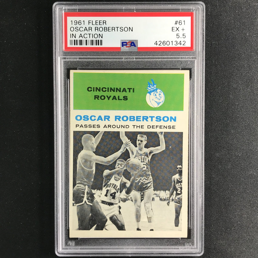 1961-62 Fleer OSCAR ROBERTSON In Action PSA 5.5 (342)-Cherry Collectables