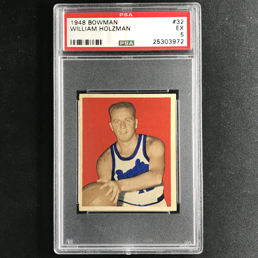 1948 Bowman WILLIAM HOLZMAN #32 PSA 5 (972)-Cherry Collectables