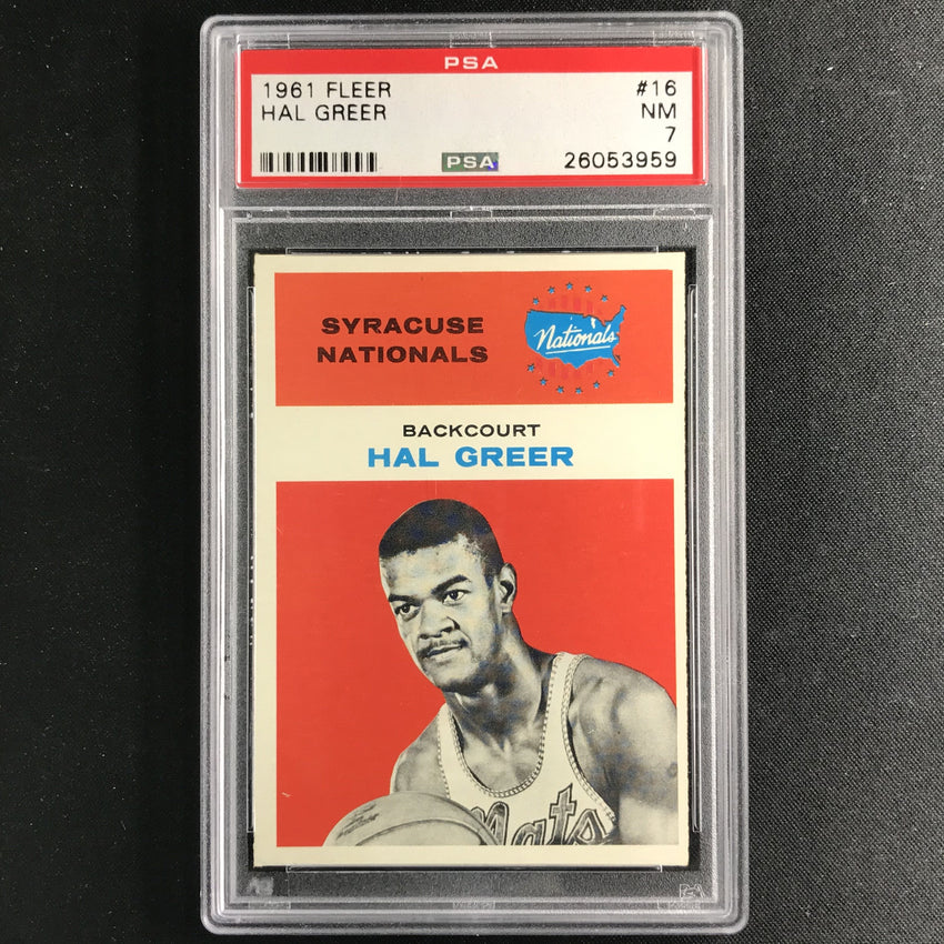 1961-62 Fleer HAL GREER #16 PSA 7 (959)-Cherry Collectables