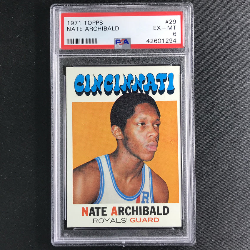 1971-72 Topps NATE ARCHIBALD #29 PSA 6 (294)-Cherry Collectables