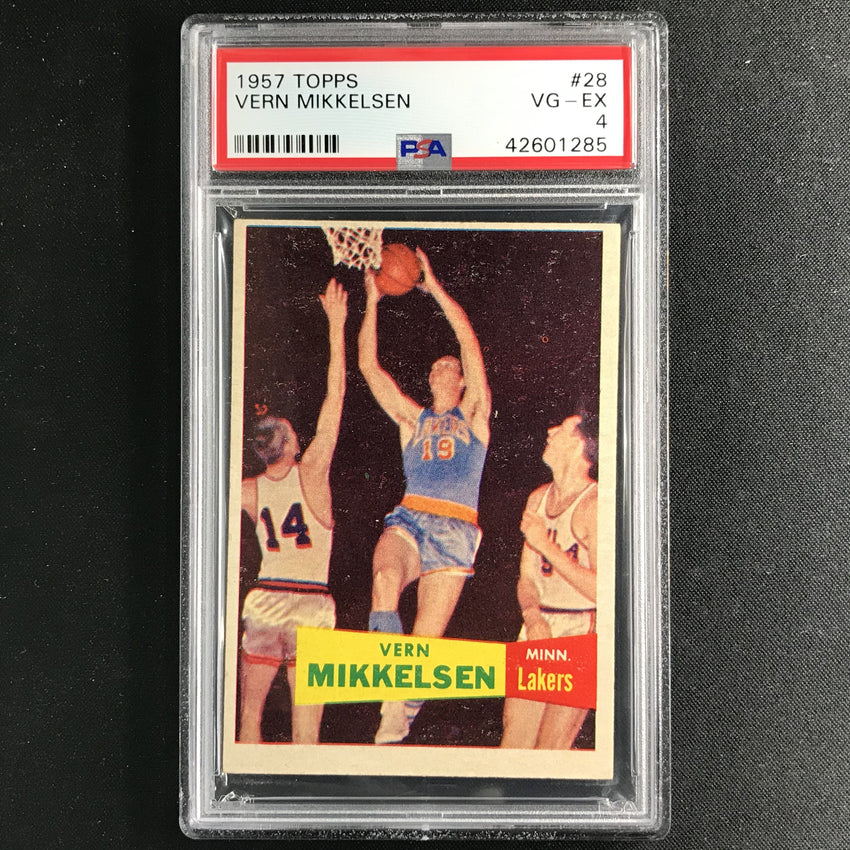 1957 Topps VERN MIKKELSEN #28 PSA 4 (285)-Cherry Collectables