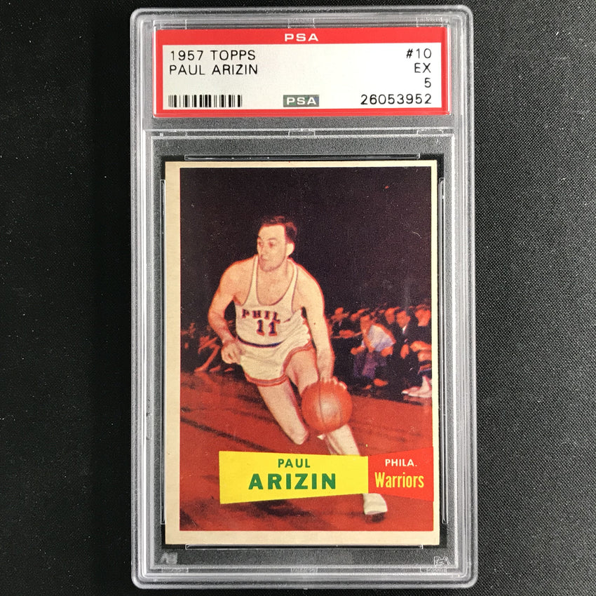 1957 Topps PAUL ARIZIN #10 PSA 5 (952)-Cherry Collectables