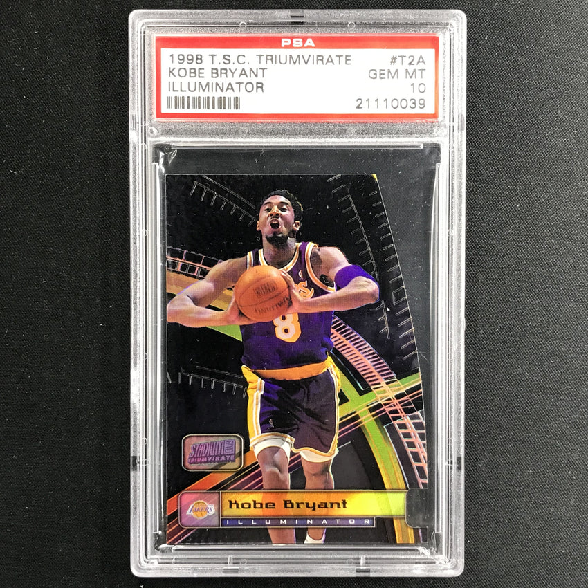 1998-99 Stadium Club KOBE BRYANT Triumvirate Illuminator #T2A PSA 10 (039)-Cherry Collectables