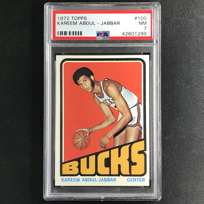 1972-73 Topps KAREEM ABDUL-JABBAR #100 PSA 7 (299)-Cherry Collectables