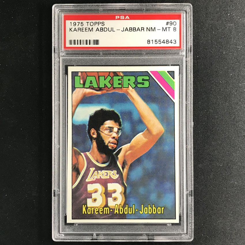 1975-76 Topps KAREEM ABDUL-JABBAR #90 PSA 8 (843)-Cherry Collectables