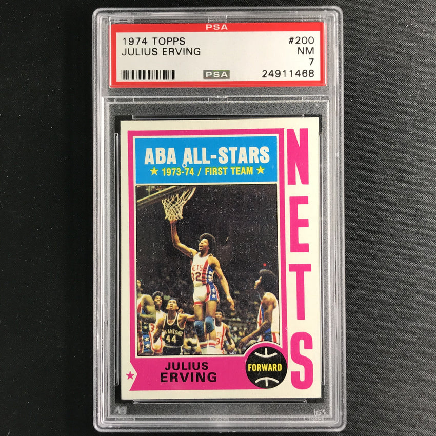 1974-75 Topps JULIUS ERVING #200 PSA 7 (468)-Cherry Collectables