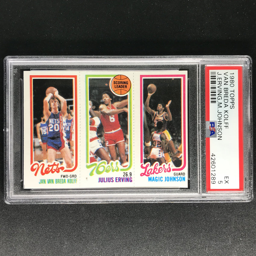1980-81 Topps MAGIC JOHNSON JULIUS ERVING Rookie #139 PSA 5 (289)-Cherry Collectables