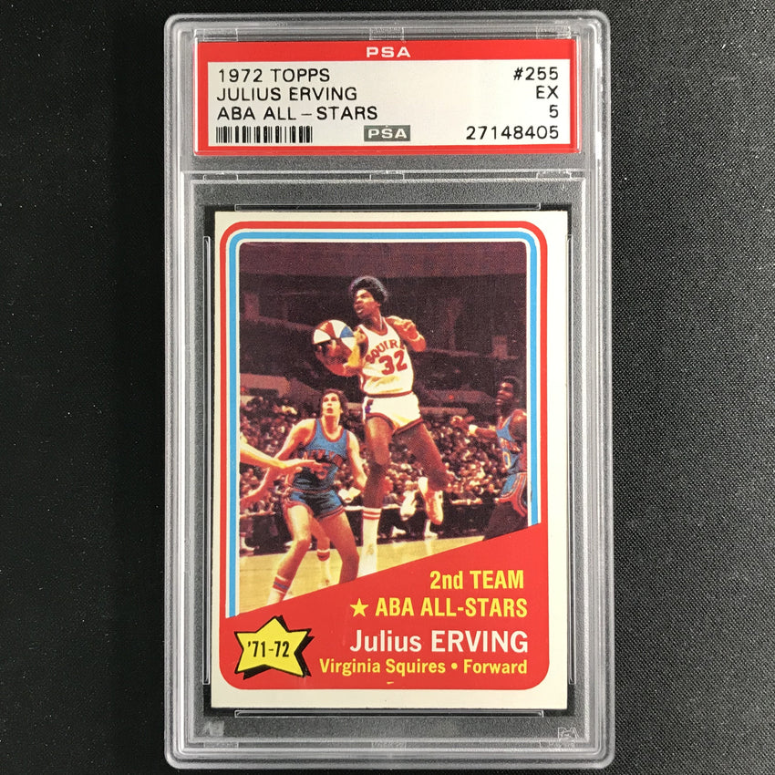 1972-73 Topps JULIUS ERVING ABA All-Stars #255 PSA 5 (405)-Cherry Collectables