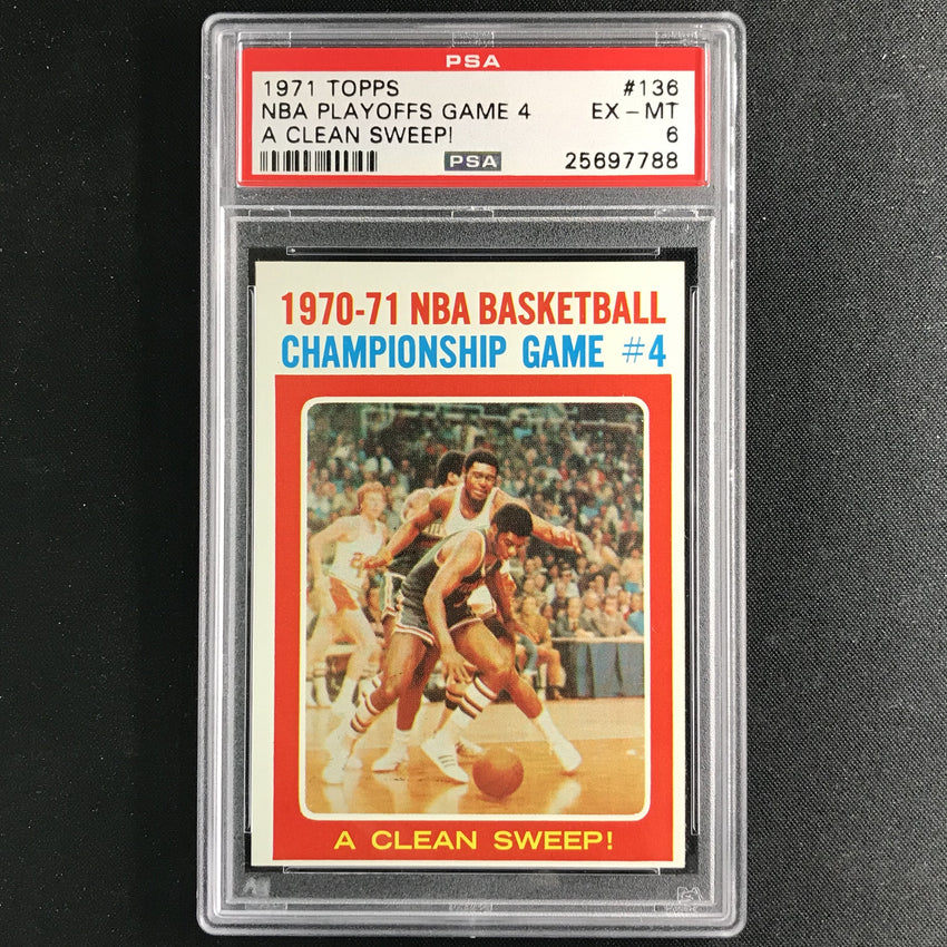 1971-72 Topps OSCAR ROBERTSON A Clean Sweep #136 PSA 6 (788)-Cherry Collectables