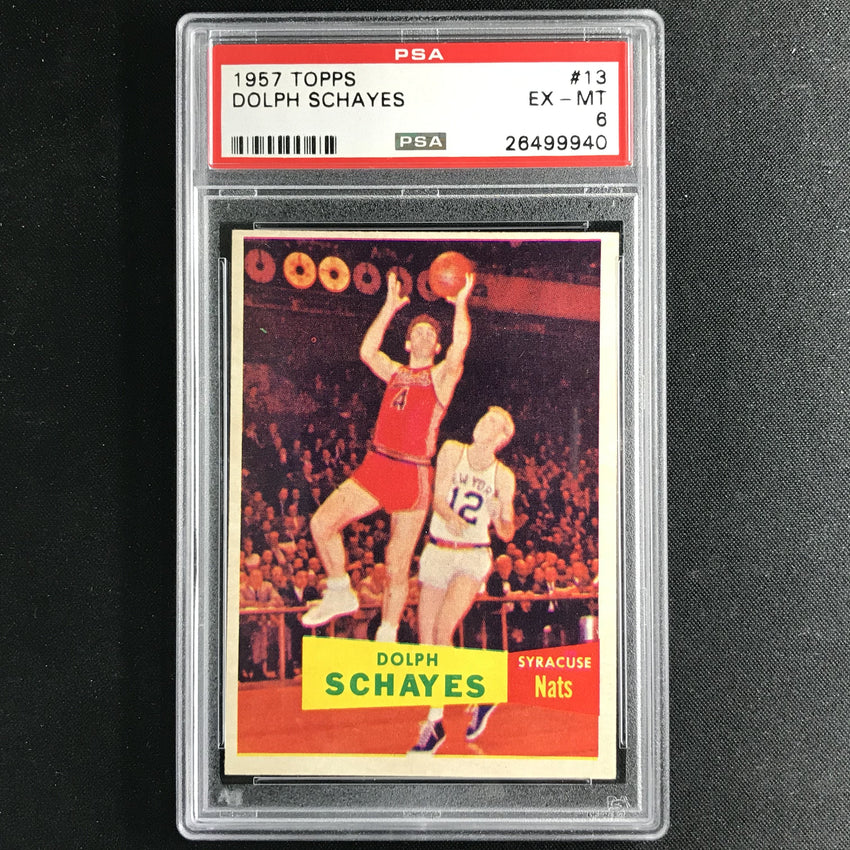 1957 Topps DOLPH SCHAYES #13 PSA 6 (940)-Cherry Collectables