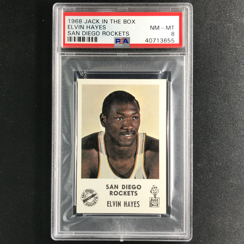 1968-69 Jack In The Box ELVIN HAYES San Diego Rockets PSA 8 (655)-Cherry Collectables