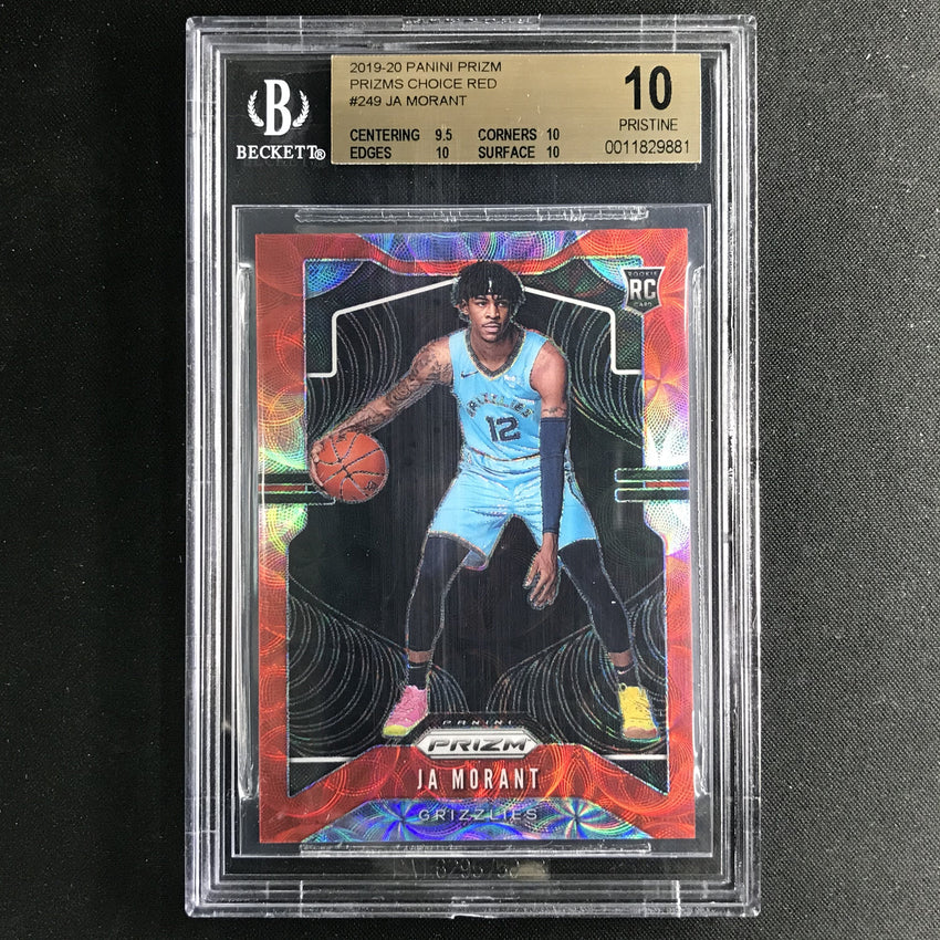 2019-20 Prizm JA MORANT Rookie Red Choice 20/88 BGS 10-Cherry Collectables