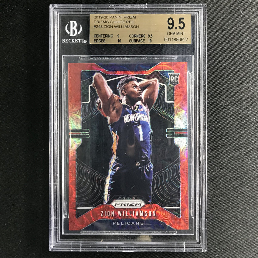 2019-20 Prizm ZION WILLIAMSON Rookie Red Choice 85/88 BGS 9.5-Cherry Collectables