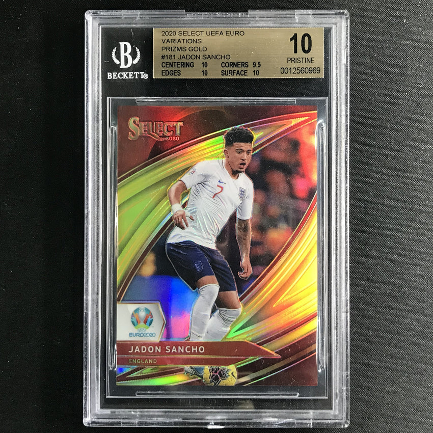 2020 Select UEFA Euro JADON SANCHO Gold Field Level Prizm V 10/10 BGS 10-Cherry Collectables