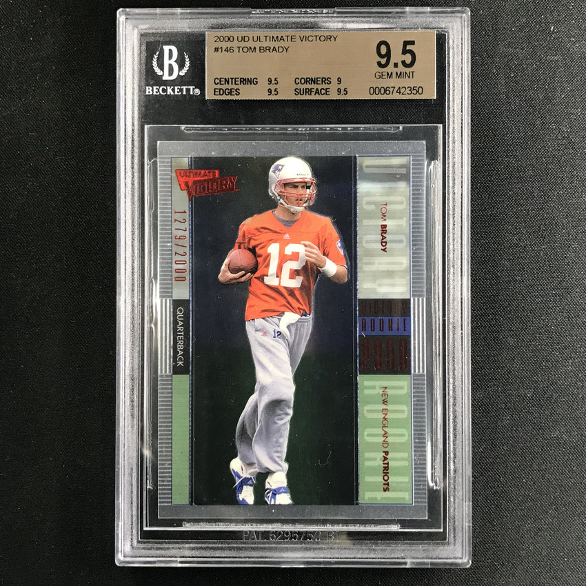 2000 Ultimate Victory TOM BRADY Rookie 1279/2000 BGS 9.5-Cherry Collectables
