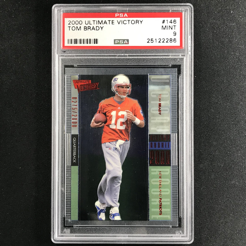 2000 Ultimate Victory TOM BRADY Rookie 275/2000 PSA 9-Cherry Collectables