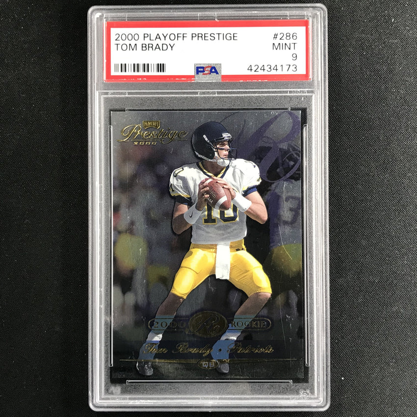 2000 Prestige TOM BRADY Playoff Rookie 578/2500 PSA 9-Cherry Collectables