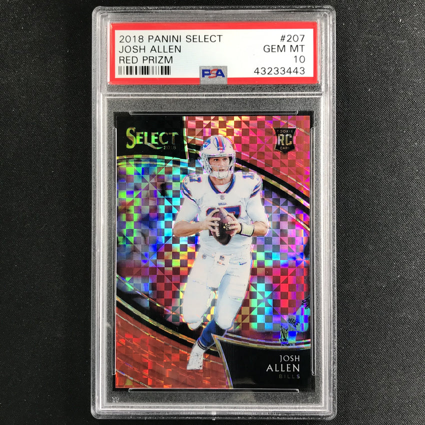 2018 Select JOSH ALLEN Field Level Rookie Red Prizm 31/49 PSA 10-Cherry Collectables