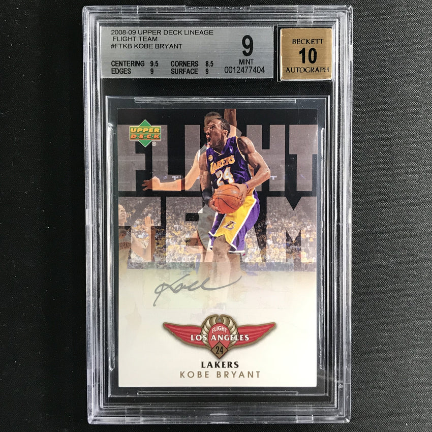 2008-09 Lineage KOBE BRYANT Flight Team Auto #FTKB BGS 9/10 (404)-Cherry Collectables