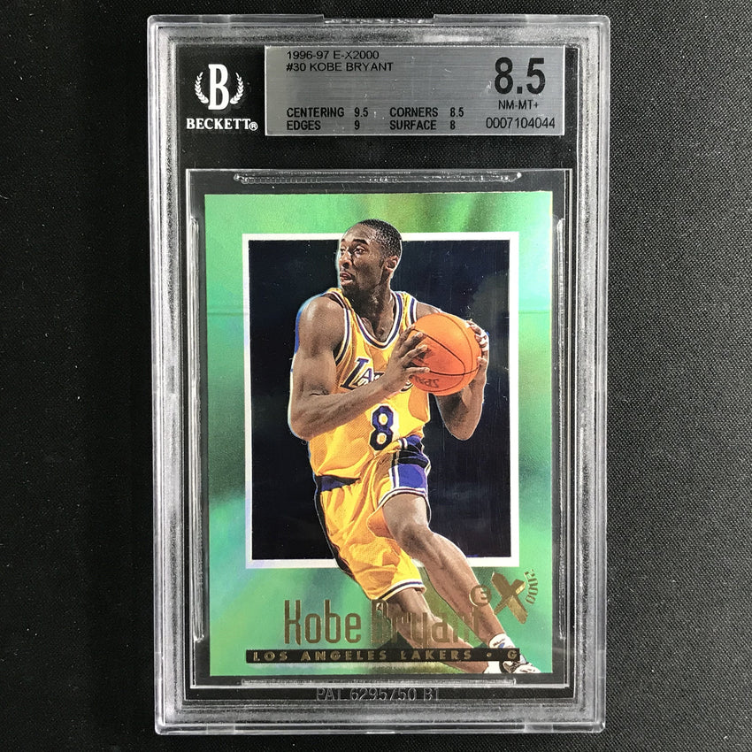 1996-97 E-X2000 KOBE BRYANT Rookie #30 BGS 8.5 (044)-Cherry Collectables