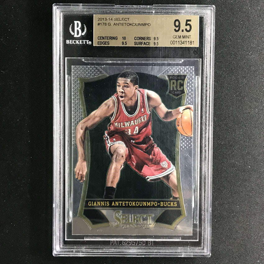 2013-14 Select GIANNIS ANTETOKOUNMPO Rookie #178 BGS 9.5 (181)-Cherry Collectables