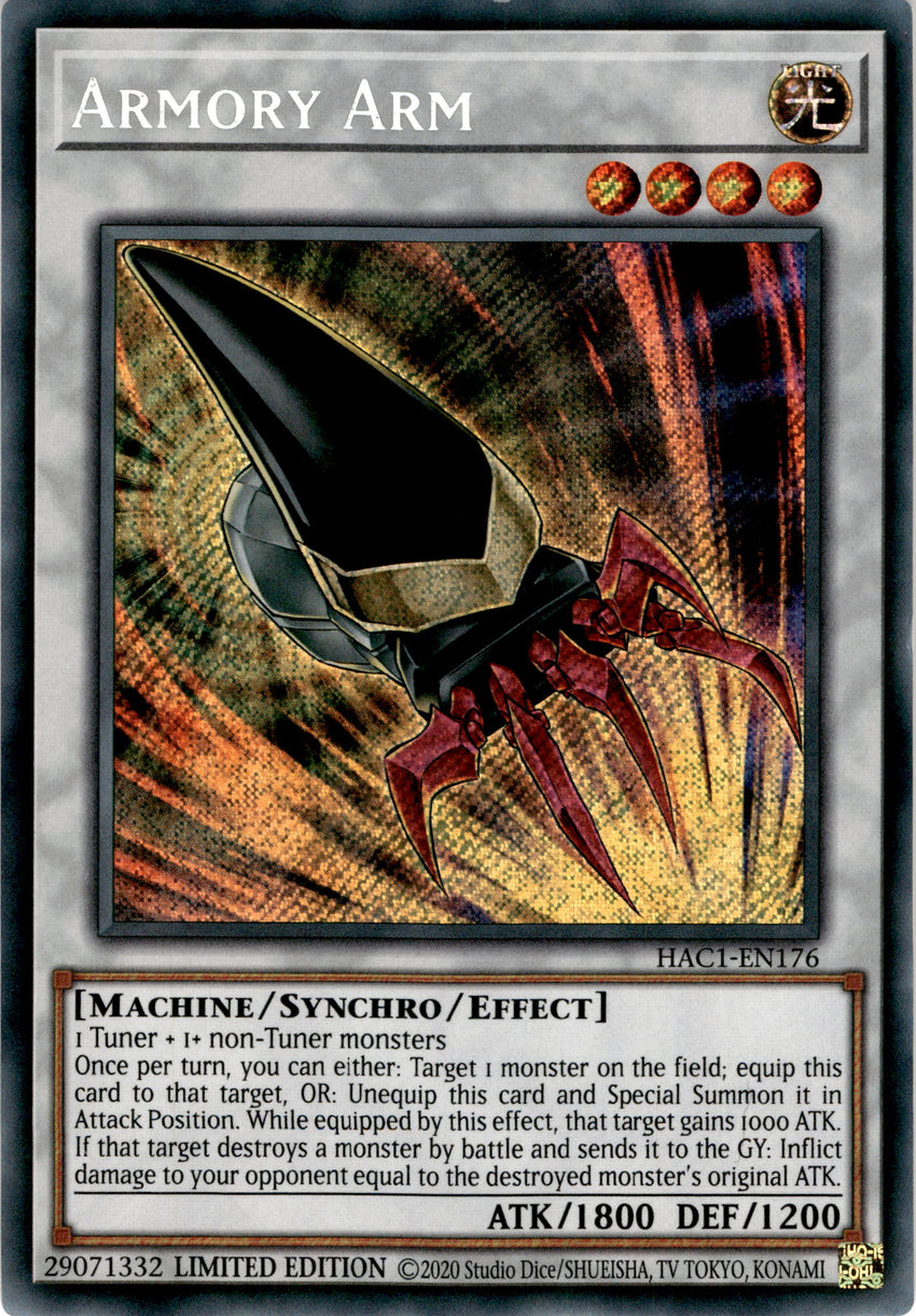 Armory Arm - Hac1-en176 - Secret Rare 1st Edition