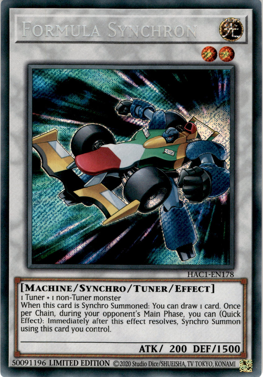 Formula Synchron - Hac1-en178 - Secret Rare 1st Edition