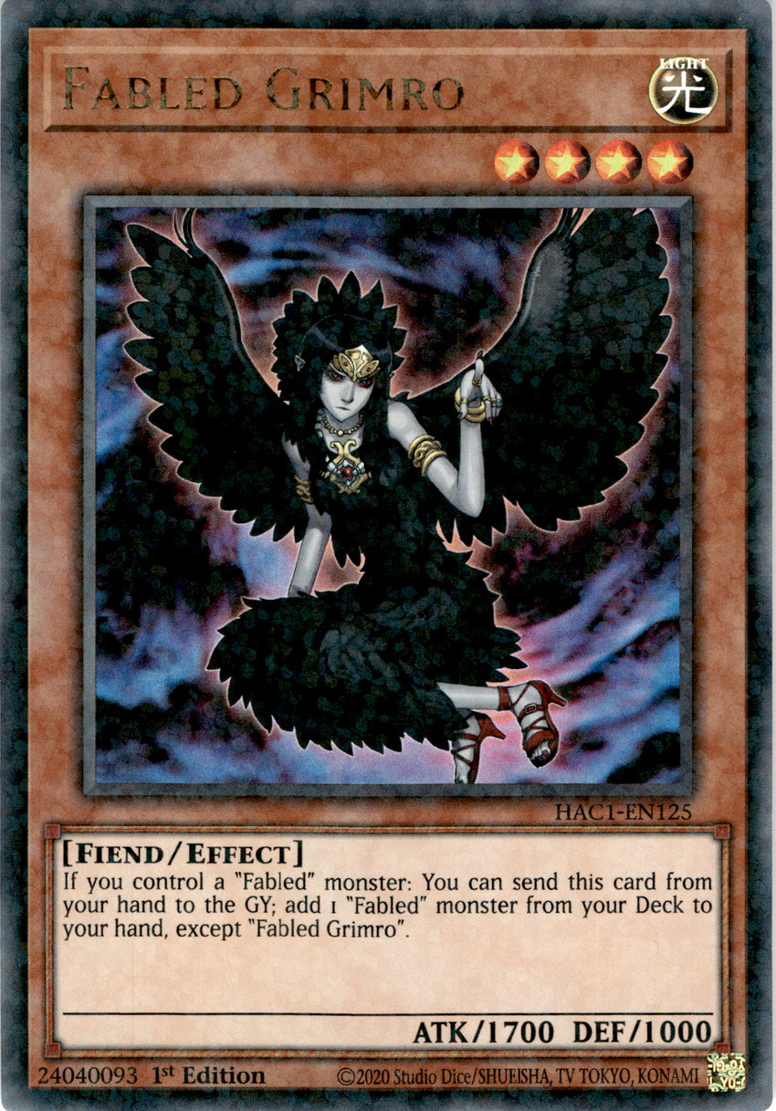 Fabled Grimro - HAC1-EN125 - Duel Terminal Ultra Parallel Rare 1st Edition