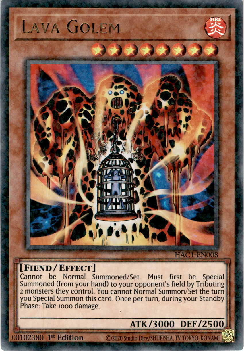 Lava Golem - HAC1-EN008 - Duel Terminal Ultra Parallel Rare 1st Edition