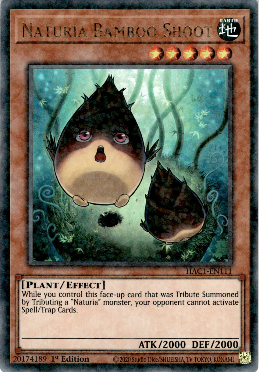 Naturia Bamboo Shoot - HAC1-EN111 - Duel Terminal Ultra Parallel Rare 1st Edition